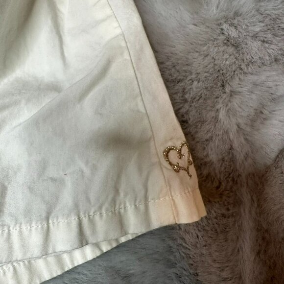 Janie and Jack Baby Girls 18-24 Months White High Neck Heart Embroidered LS Cott - Picture 8 of 11